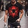 Short Sleeved Summer Spider Beast Digital Printed Fashionable T-shirt with Loose Fitting Head Round Neck Made of Milk Silk T-Shirts (men’s)