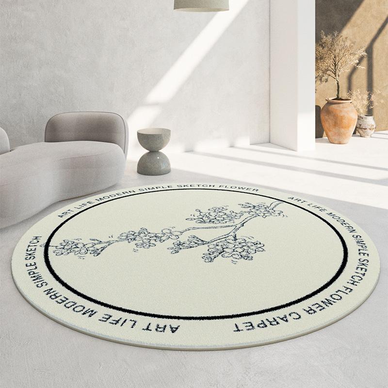 Мягкие круглые ковры с имитацией кашемира, современные украшения, диваны для гостиной, коврики, простой домашний ковер для спальни, большой ковер для гостиной