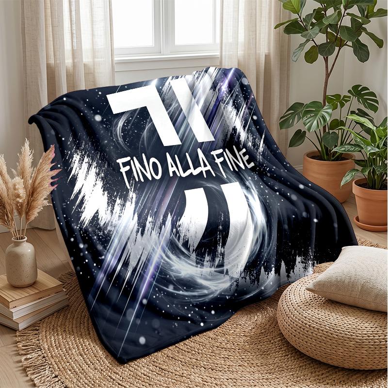 Juventus FC Theme blanket Soft Flannel Blanket Plush Throw Blanket Cozy Sofa Bed Blanket for Home Decor