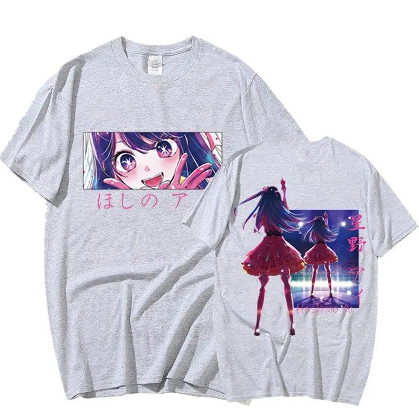 Japanese Anime Oshi No Ko Tee Shirt Unisexga Kawaii Ai Hoshino Graphic T-Shirt Unisex WoUnisex Aesthetics 100% Cotton T-Shirts Streetwear