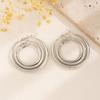 Elegant Large and Small Hoop Earrings Beautiful Hoop Earrings Mix Sizes Elegant Round Ear Decoration for Parties Dates