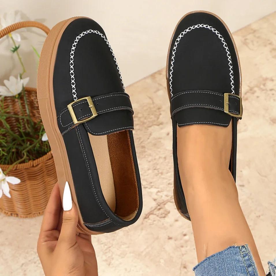 Мода Женская Мода Ходьба Баотоу Удобные кроссовки Женские Уличные Слипоны На танкетке Повседневная Обувь на плоской подошве Весна Осень Zapatos De Mujer