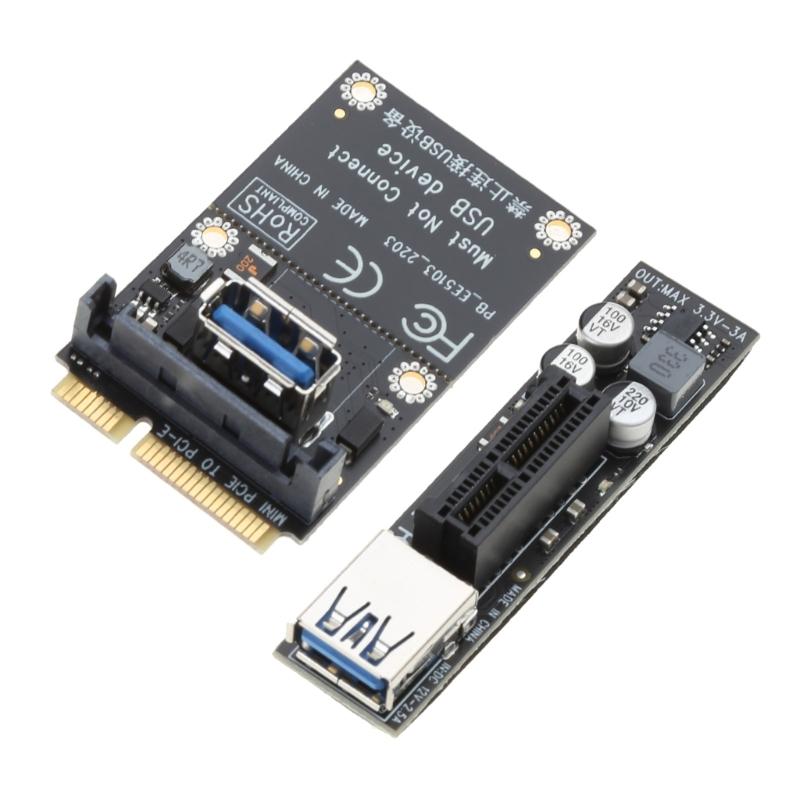 Адаптер-удлинитель порта для видеокарт MINI PCI-E на PCI-E X1, райзер-карта с USB 3.0 кабелем 30 см, прочный