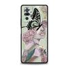 Чехол для телефона TPU для Xiaomi Redmi Note 10 11 9 8 Pro 9S 7 8T 9T 9A 8A 9C K50 K40 игровой чехол Paris Art синяя бабочка девушка цветок
