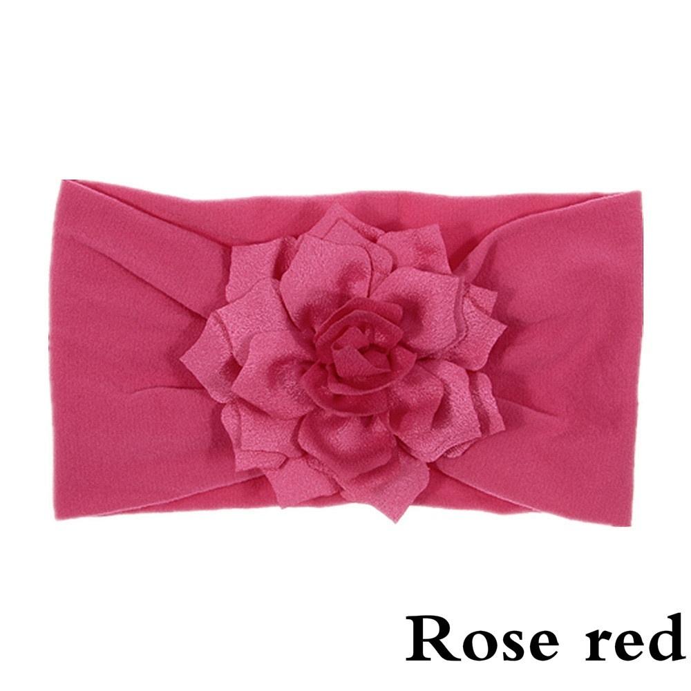 Милая детская повязка на голову, тюрбан с цветком, эластичная повязка для волос для новорожденных девочек, аксессуары для волос
