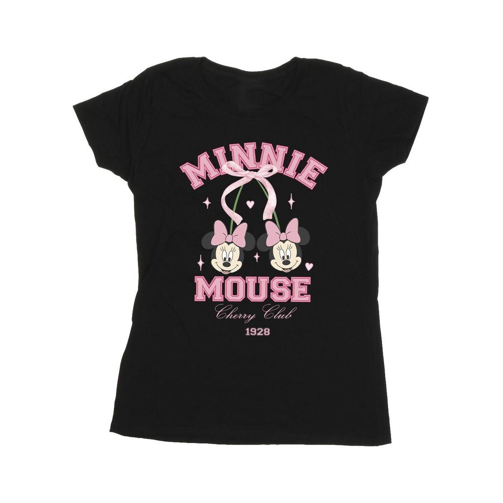 Disney Womens/Ladies Cherry Club Minnie Mouse Cotton T-Shirt