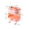 3 in 1 Soap Holder Back Scrubber Kit Wall Mount Drain Water Soap Shelf Bathroom Soap Dish  Balcony