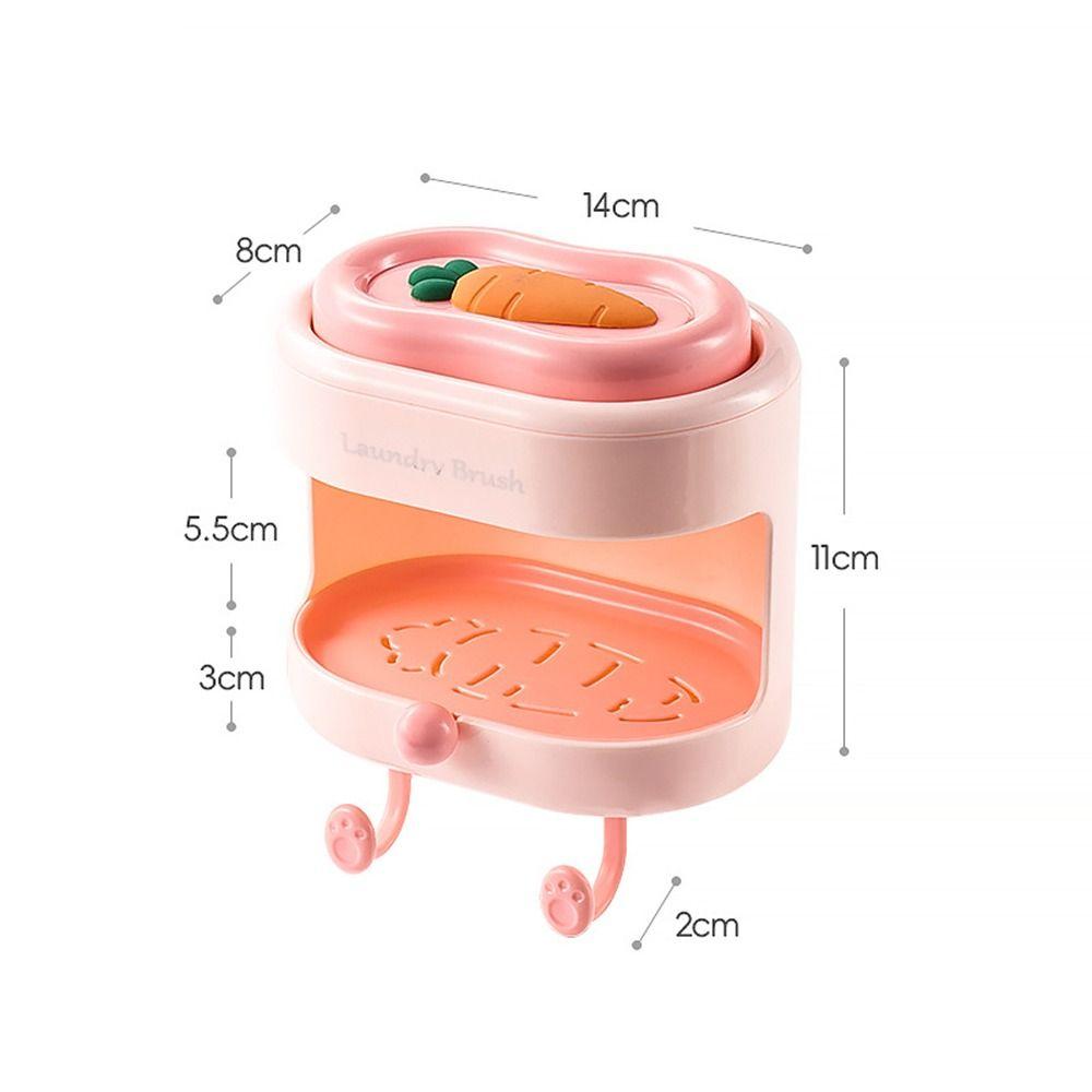 3 in 1 Soap Holder Back Scrubber Kit Wall Mount Drain Water Soap Shelf Bathroom Soap Dish  Balcony
