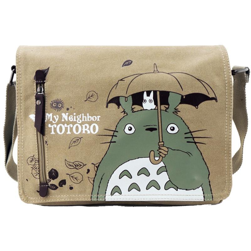 Anime Totoro Cute New Canvas Shoulder Bag Messenger Bag Kids School Bag Book Bag Satchel