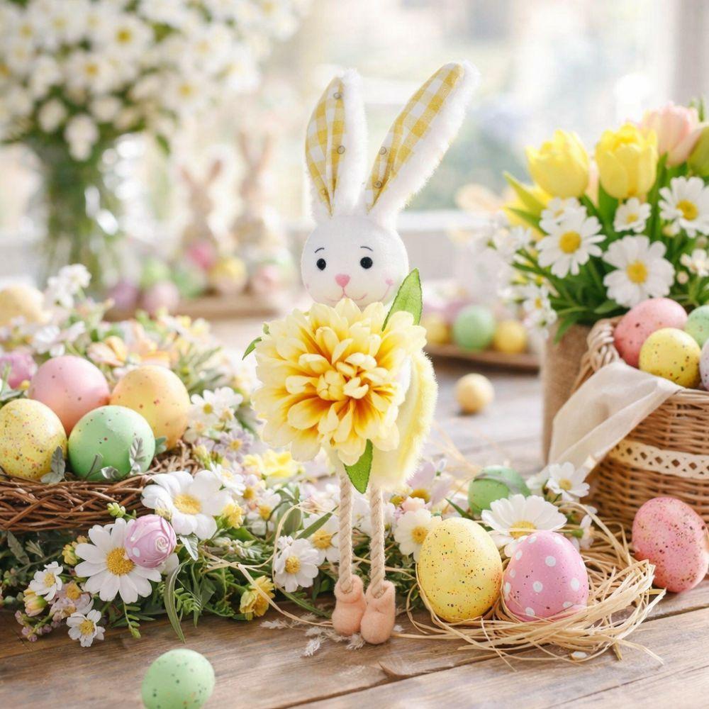 Colorful Easter Rabbit Pendant Soft Plush Rabbit Hanging Ornament Rabbit Figurine Party Favors