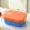 Portable Lunch Box Plastic Bento Box Microwave Heated Lunch Box with Fork&Spoon Tableware Picnic Food Fruit Container Dinnerware