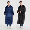 Men's Wearable Blanket Hoodie Oversized Hooded Blankets Sweatshirt Cozy Warm Fleece Blanket with Sleeves for Adults Winter House Robes With Pocket