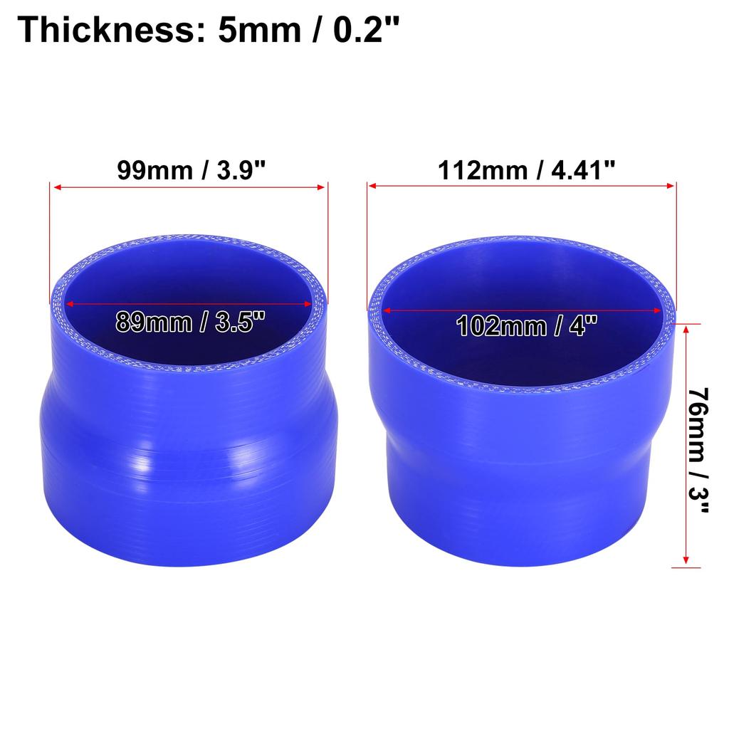 X AUTOHAUX Silicone Hose, Straight, Different Diameter, Silicone Pipe, Radiator Hose, Inner Diameter 3.5