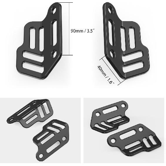 NICECNC Black Luggage Rack Side Bag Bracket Holder Passenger Luggage Stand Compatible with 790 890 Adventure R/S/Rally 2019 2020 2021 2022,