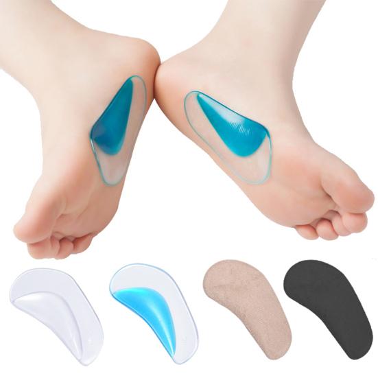 1/2/3 Pairs Gel Arch Support Insoles Kids Adults Flat Feet Orthopedic Pads Self-Adhesive Shock Absorption Plantar Fasciitis Relief Inserts Cushions