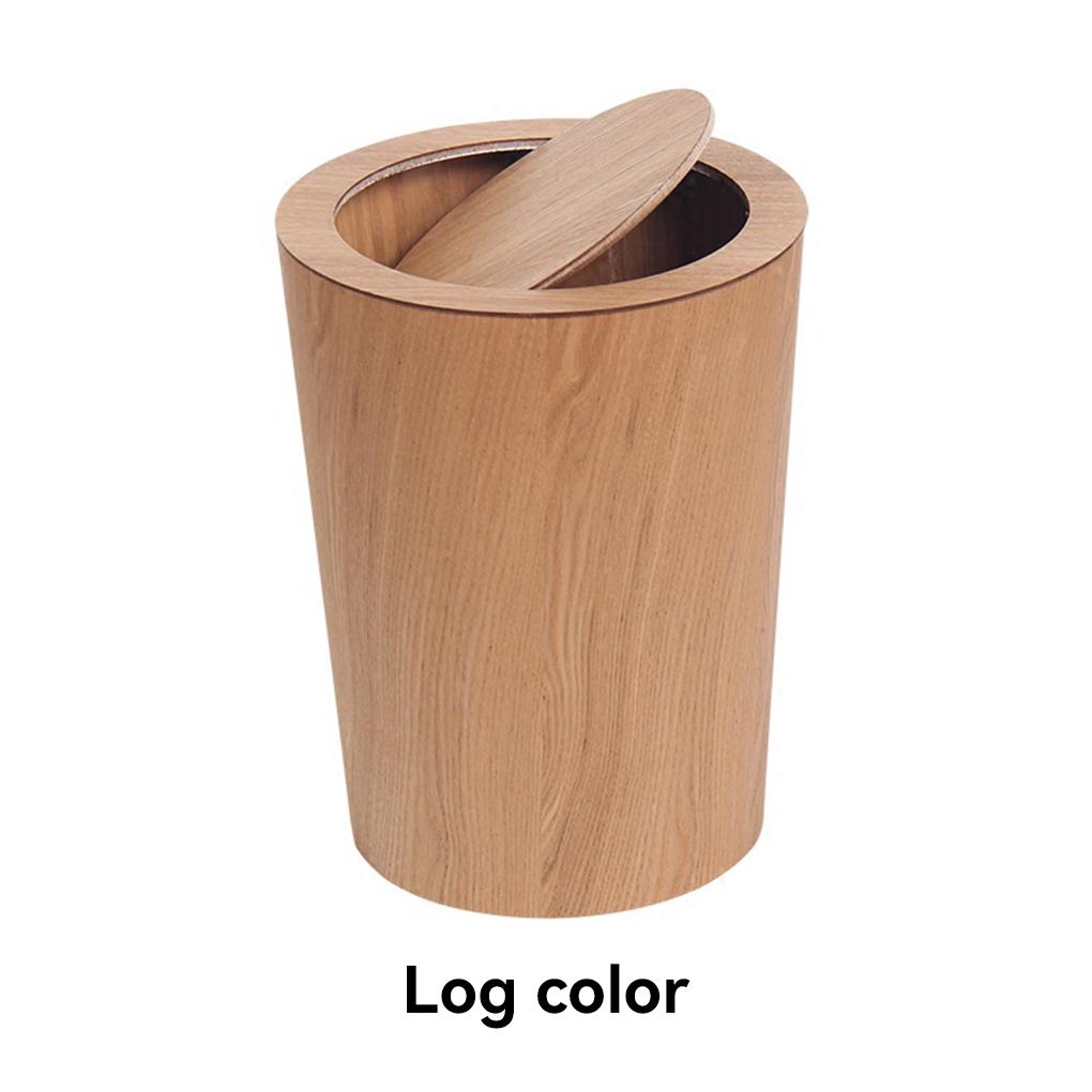 Garbage Can Wood Hotel Bedroom Toilet Trash Rubbish Bin Wastebasket