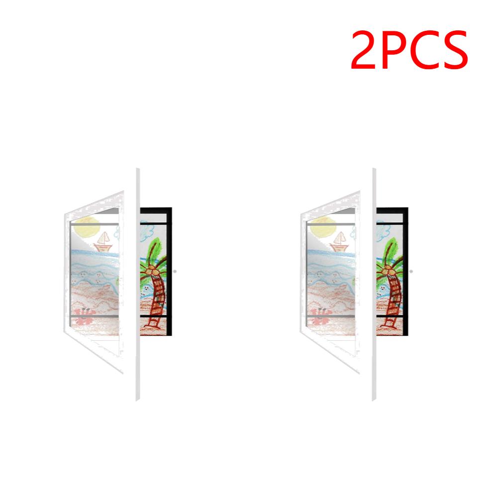 2/5Pcs Artwork Picture Frame Easy Change Wooden Frames Front Opening Art Drawings Storage Frames for Schoolwork Home Office