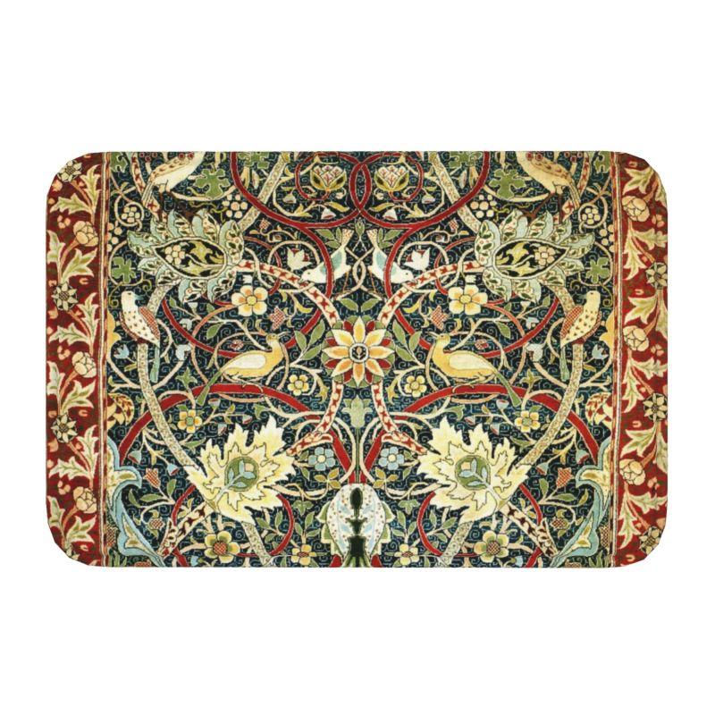 Пользовательский узор William Morris Compton Floral Art Nouveau коврик для двери ванной коврик для пола текстильный узор туалетный коврик коврик для ног