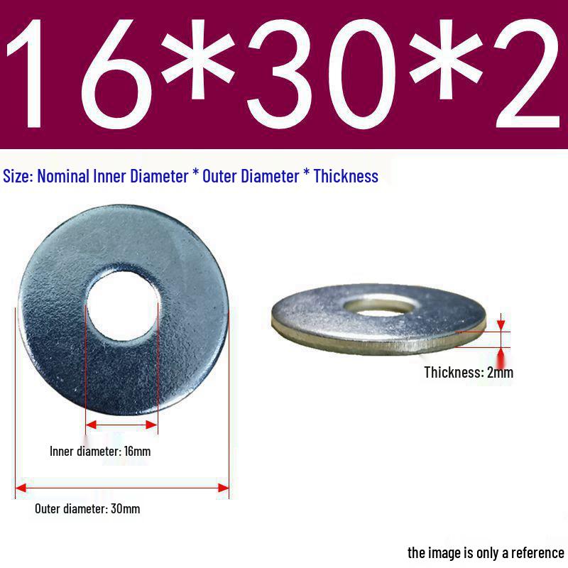 Оцинкованная плоская металлическая шайба-проставка M3-M60