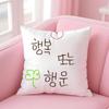 Creative Art Korean Luck Comes to Me Cushion Cover Pillow Case Soft Skin Friendly Fabric  Concealed Zipper