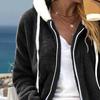 Sherpa Jacket for Women Winter Fuzzy Zip Up Fleece Sweatshirt Casual Warm Drawstring Hooded Coat with Pockets