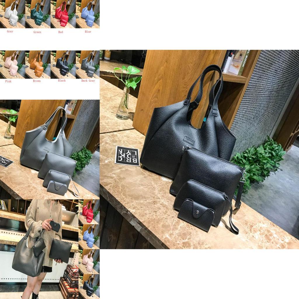 Handbags Women Fashion Messenger Shoulder Noble Tote Bags 4pcs Purse Set