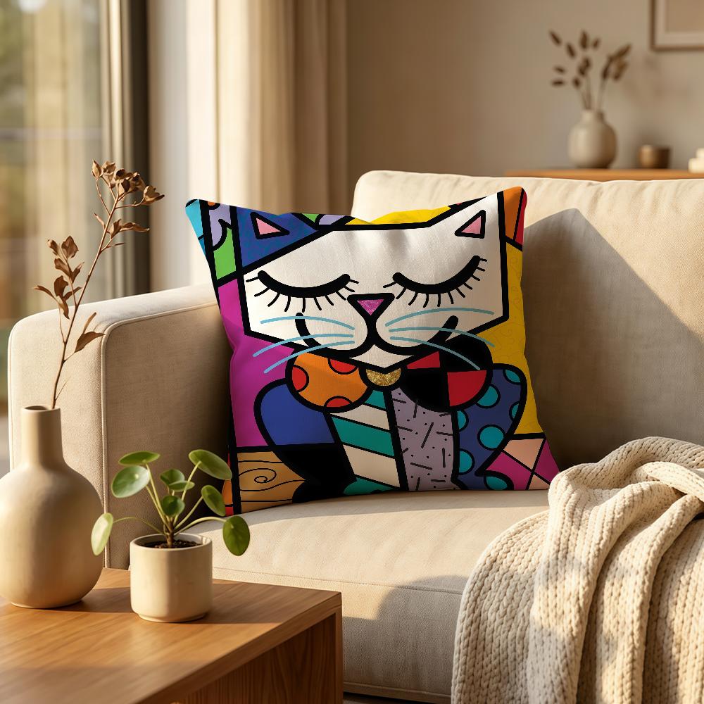 Fashion print BBrittoES cushion cover Comfortable Decorative For Bedroom Living room Dormitory Picnic and Holiday Decoration