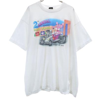 FRUIT OF THE LOOM ЛУЧШИЙ 90-х Старая Розовая Пантера сделано в США 1994 АВТОШОУ Футболка с коротким рукавом Мужская Б/У