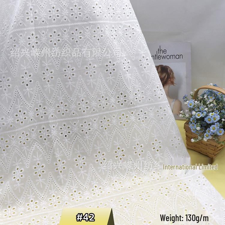 Eyelet Embroidery Fabric 100 Cotton 45 Patterns For Diy Childrens Clothing Hats