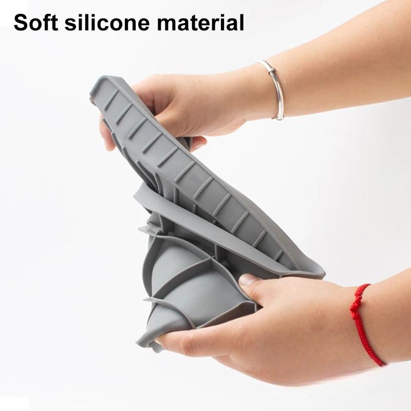 Draining Mat for Kitchen Sink,Silicone Splash Guard, Protects Sinks from Splashing, Dish Soap Dispenser & Sponge Holder Mat