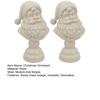 1/2Pcs White Santa Claus Head Statue Resin Figurine Christmas Tabletop Decoration Tabletop Bookshelf Home Decor Ornament