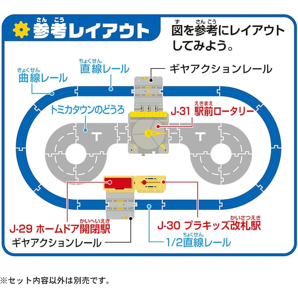 Takara Tomy Plarail J-29 Action Town Station with Opening Home Doors Toy for Ages 3 and Up