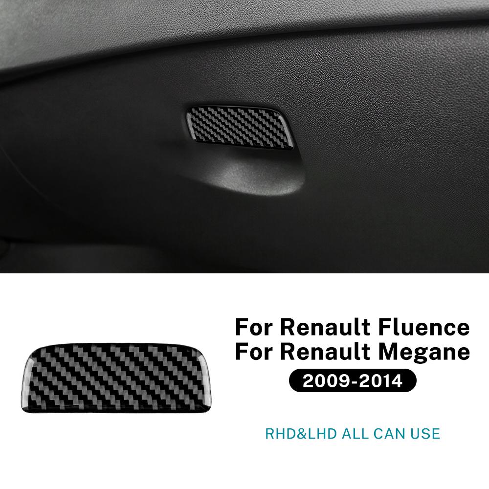 Наклейка из настоящего мягкого углеволокна для Renault Megane Fluence 3 RS 2009 2010 2011 2012 2013 2014 LHD RHD Отделка переключателя бардачка