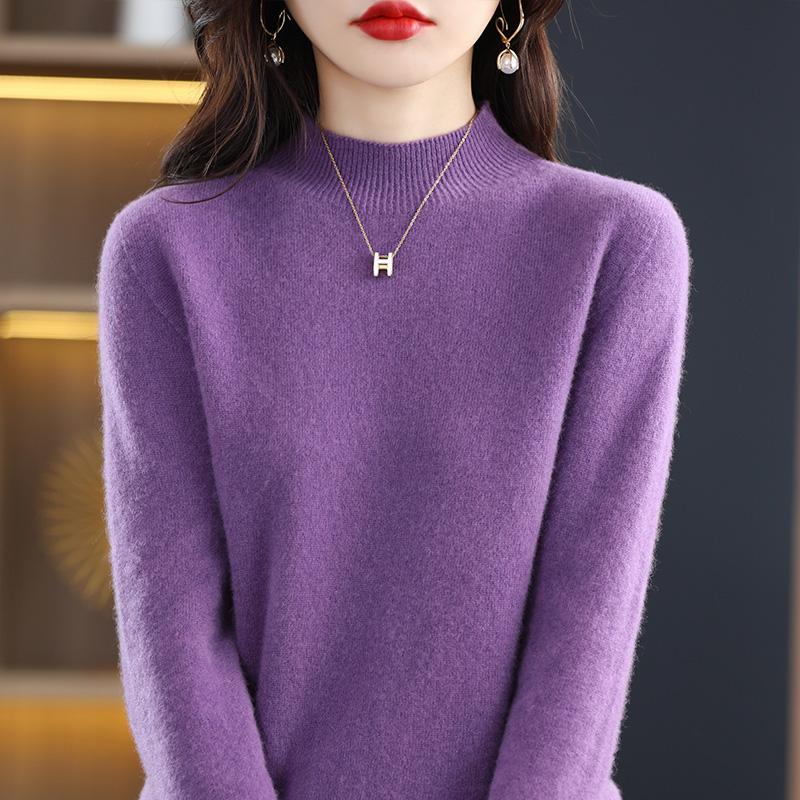 Женский свитер из 100% мериносовой шерсти, СОВРЕМЕННЫЙ НОВЫЙ зимний вязаный пуловер SAGA, осенний джемпер, женские вязаные топы с длинным рукавом