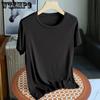 Women's Short-sleeved Modal Short-sleeved Loose T-shirt Solid Color Tops Round Neck Thin Section Bottoming Shirt