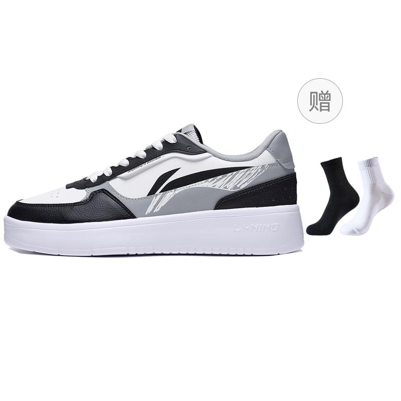 Li Ning Duda Кроссовки для скейтборда Мужские Низкие Черный/Стандартный Белый AGCT333-2