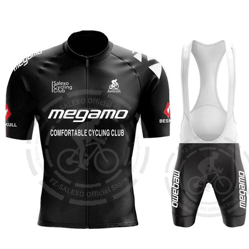 Летняя велосипедная майка Megamo Team с лямками 19D Мужской велосипедный костюм Ropa Ciclismo Велосипедная одежда Одежда С коротким рукавом Майка Велосипедные шорты