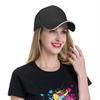 Black and White Striped Minimalist Style Hat, Unisex Printed Baseball Cap Sandwich Brim Snapback Sports Cap, Suitable for Daily