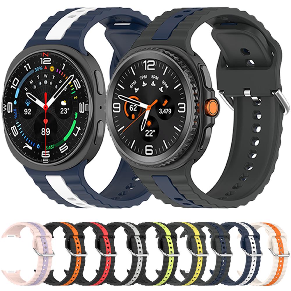 Оригинальный силиконовый ремешок для Samsung Galaxy Watch 8 Classic 46 мм Спортивный ремешок для Galaxy Watch 8 40 мм 44 мм Без зазоров Аксессуары