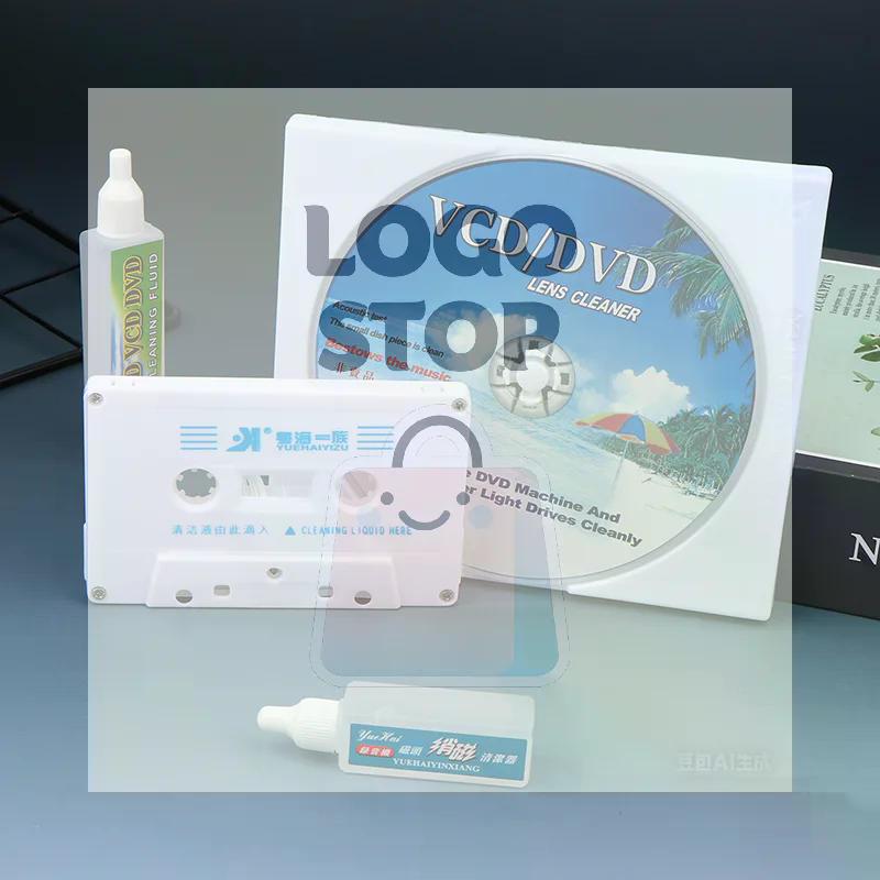 Очиститель линз CD VCD DVD-плеера Очиститель головок аудиокассетной ленты Демагнетизатор Очиститель головок аудиокассетного плеера Влажный/сухой