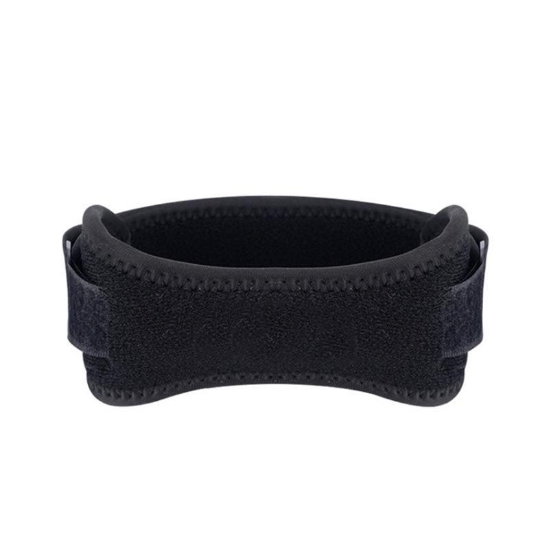 Улучшенный стабилизатор надколенника: Противоскользящие силиконовые наколенники с регулируемыми ремнями для амортизации.