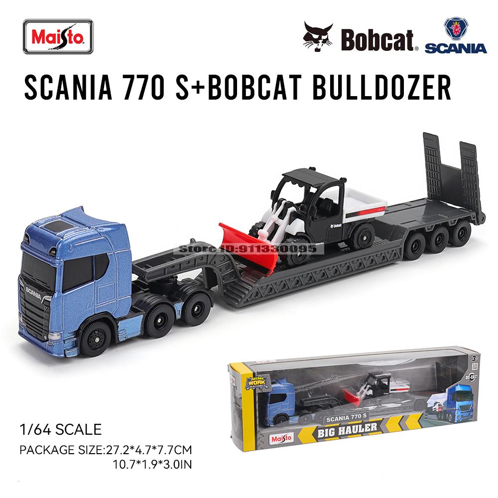 Майсто 1:64 SCANIA 770 S Volvo Транспортное средство для перевозки вилочных погрузчиков Экскаватор литая точная модель автомобиля Коллекция моделей подарок