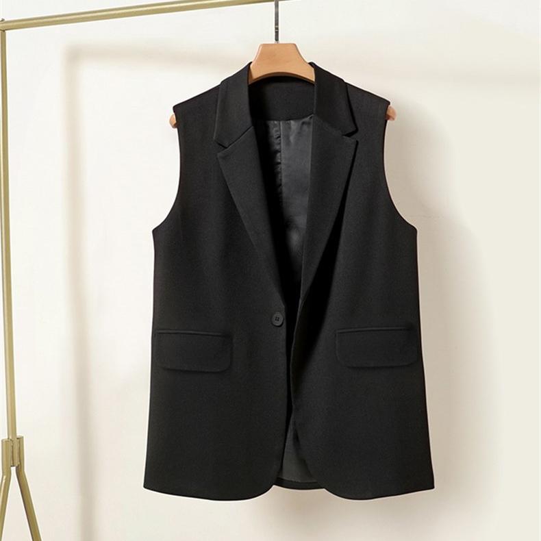 Костюм-жилет, женская верхняя одежда, модная весенне-осенняя новая свободная одежда с разрезом