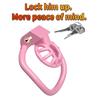Male Chastity Cage Lock Hollow Out Breathable Invisible Wear Comfortable Pink Black Three Sizes