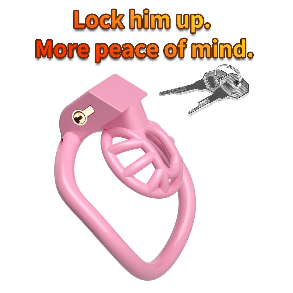 Male Chastity Cage Lock Hollow Out Breathable Invisible Wear Comfortable Pink Black Three Sizes