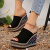 Fashion Women's New Summer High Heels Fish Mouth Shoes Waterproof Platform Thick Soles Comfortable Non-slip Slippers