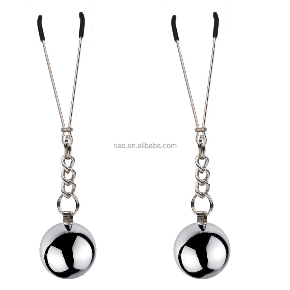 SacKnove Heart Stars Shape Pendant Decorative Nipple Clamps Naughty Thingy Vaginal Clips Jewelry Sex Toys Breast Clip for Women
