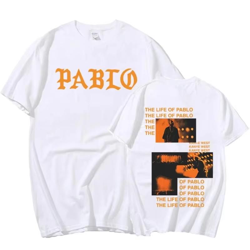 Футболка с принтом рэпера Канье Уэста, Футболка THE LIFE OF PABLO, Унисекс Хип-хоп Мода Свободная Укороченная Комфорт Женская и Мужская Футболка