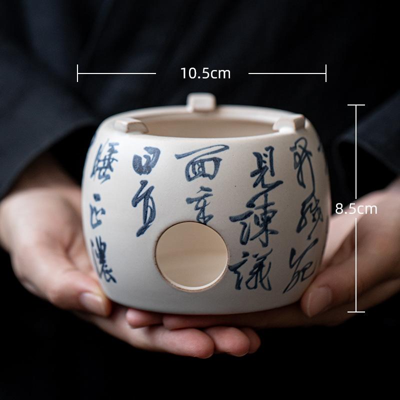 Набор для заваривания чая в духовке, свеча, спиртовка, грелка для чая, винтажный грубый керамический ротанговый чайник