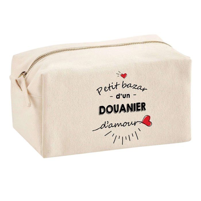 Trousse multifonction Bazar d'un Douanier d'amour Cadeau Anniversaire Idée Personnalisé | Trousse Scolaire Fournitures Bureau